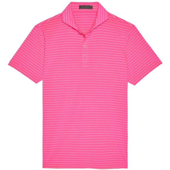 G/FORE | Shirts | Nwt Gfore Mens Neon Pink Club Stripe Tech Jersey Golf ...